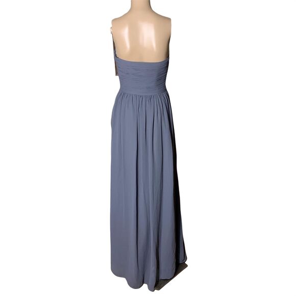 Bill Levkoff Womens Maxi Dress Gown Strapless Sweetheart Formal Gray Size 2 - Picture 7 of 13